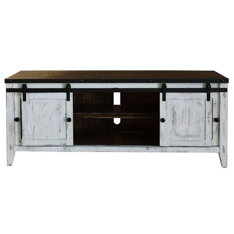 68 Inch Modern Distressed White Tv Stand Rc Willey White Tv Stands