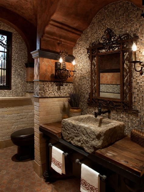 Remodeling and decorating ideas and inspiration for designing your kitchen, bath, patio and more. Interesting.... Houzz.com (With images) | Rustic house, Mediterranean bathroom, Rustic bathrooms