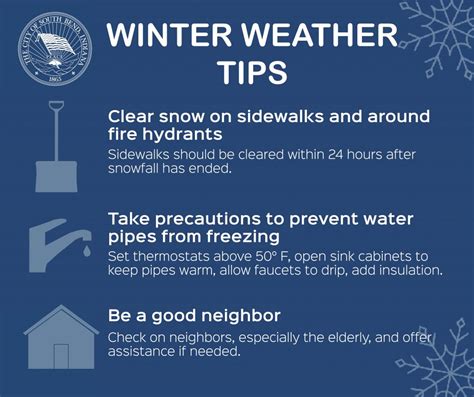 City Reminds Residents Of Snow Safety Tips South Bend Indiana