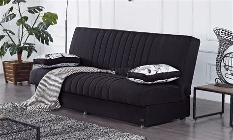 A quality convertible sofa bed can turn any room in your home into a bedroom or a guestroom. Kentucky Sofa Bed Convertible in Black Fabric by Empire