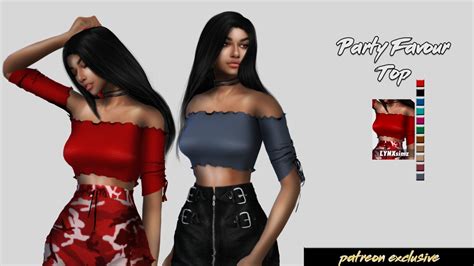 Sims 4 Cc Black — Lynxsimz Party Favor Top Just A Cute Top To
