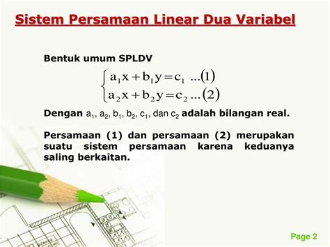 Ppt Sistem Persamaan Linear Dua Variabel Spldv Powerpoint
