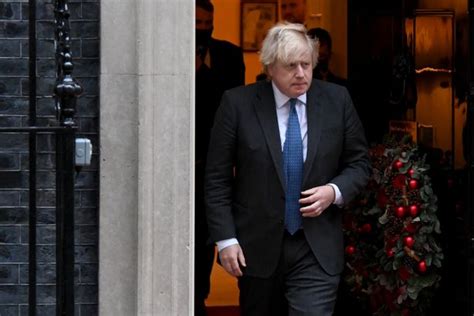 Boris Johnson Seen At Cheese And Wine Downing Street Garden Party In