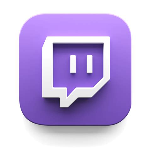 Twitch App Logo In Big Sur Style 3d Render Icon Design Concept Element