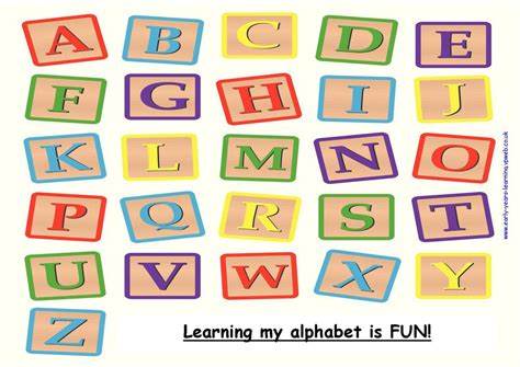 Alphabet A4 Posters Upper Case And Numbers Colour Nurserychildminder