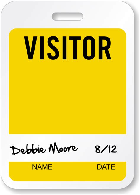 Visitor Badges Reusable Badges