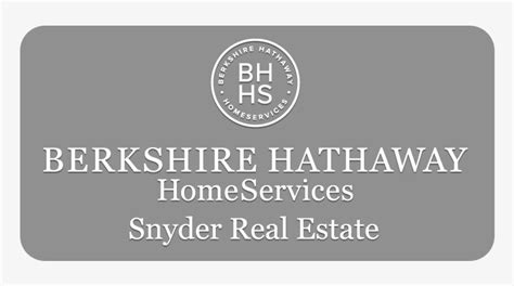 Berkshire Hathaway Homeservices Snyder Real Estate California Property Bhhs Logo Png Image