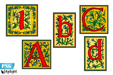 Medieval Alphabet Monogram Font Grafica Di Catgodigital · Creative Fabrica