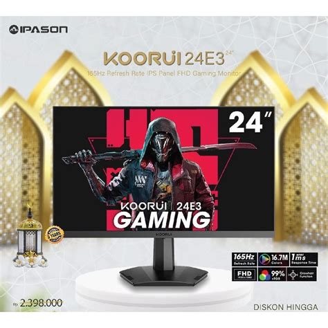 Jual KOORUI 24E3 24 Inch FHD GAMING MONITOR 165Hz 1ms IPS PANEL 24E3