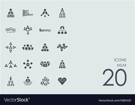 Set Of Mlm Icons Royalty Free Vector Image Vectorstock
