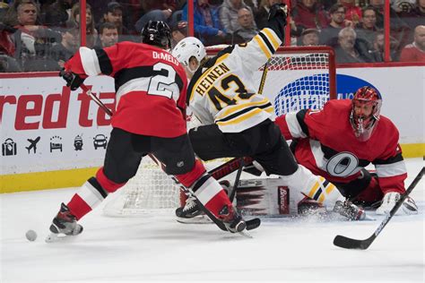 Recap Bruins Fall Flat Against Senators Lose 5 2 Stanley Cup Of Chowder