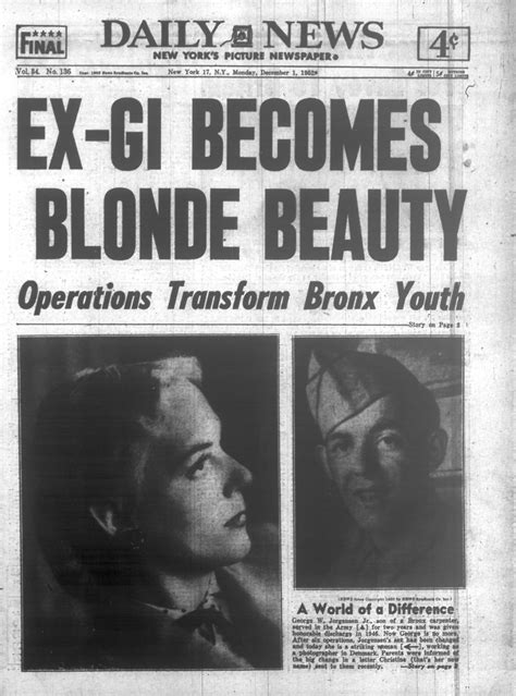 Bronx Army Vet Undergoes First Widely Known Gender Reassignment Procedure In 1952 New York