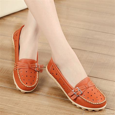 Pu Leather Spring Women Flats Shoes Female Casual Shoes Ladies Loafers Shoe Slips Soft Leather