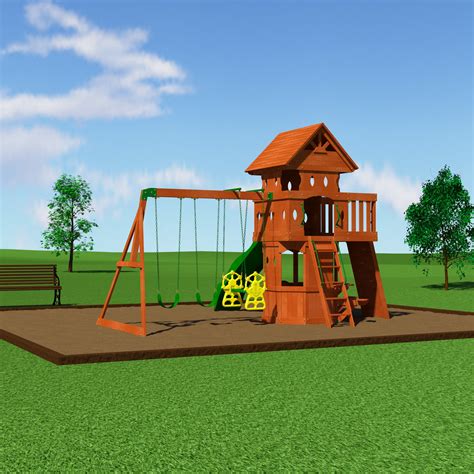 Backyard discovery is the largest residential wooden swing sets manufacturer in the us. Backyard Discovery Woodland All Cedar Swing Set & Reviews ...