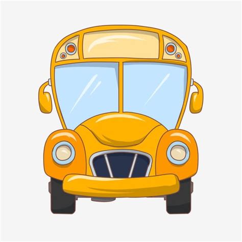 Yellow School Bus Front View Illustration School Bus Clipart Yellow