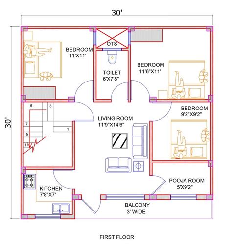 Https://techalive.net/home Design/30 X 28 Home Plans