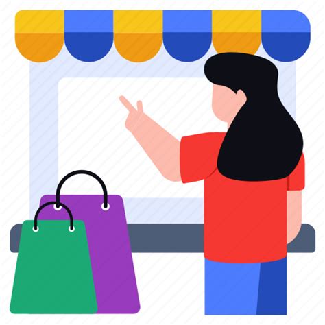 Shopping Purchase Shopping Girl Shopping Woman Buyer Illustration