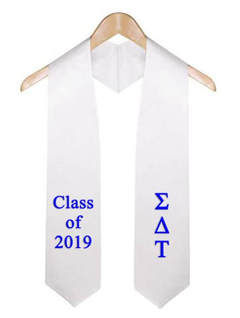 Sigma Delta Tau White Greek Graduation Stole And Sashes As Low As 799