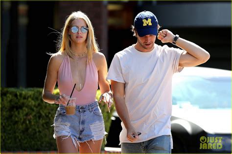 patrick schwarzenegger grabs afternoon pick me up with girlfriend abby champion photo 1034021