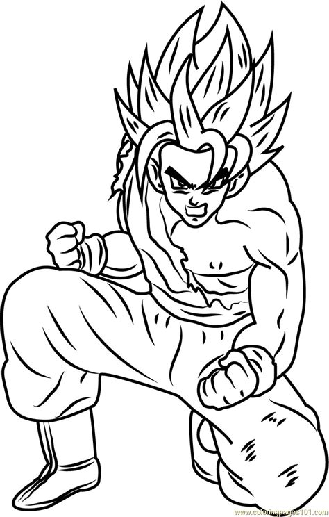 Dbz Coloring Pages Goku At Free