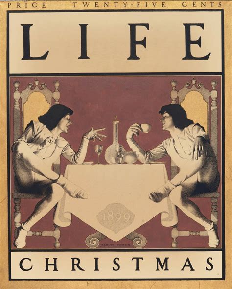 Christmas Cover Design For Life Magazine Ca 1899 By Maxfield Parrish