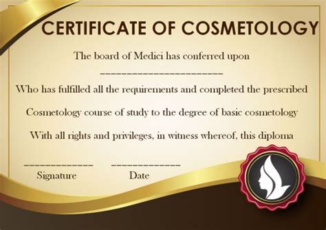 Cosmetology Certificate Templates Beautiful Templates To Explore Areas