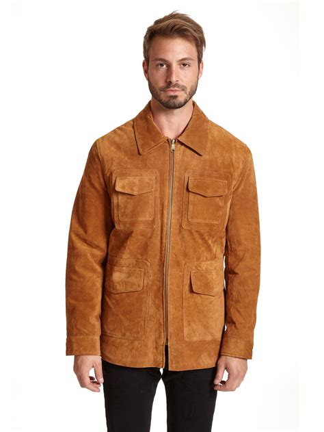 Excelled Mens Suede Shirt Jacket