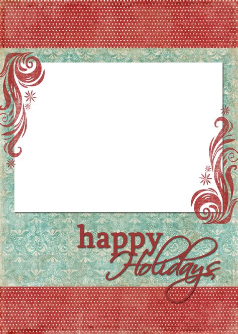 Happy Holidays Card Template Printable Printable Templates