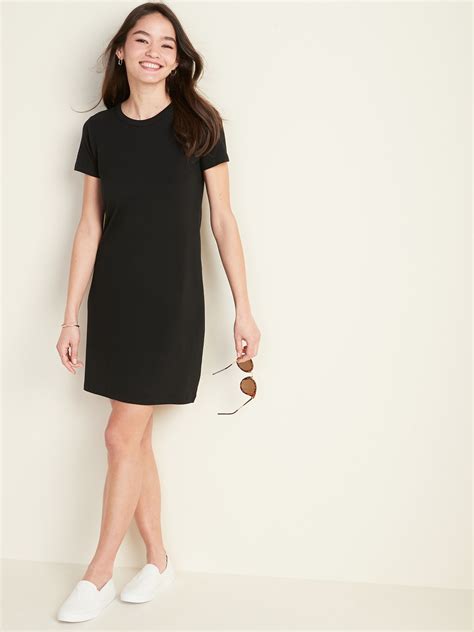 Fitted Crew Neck Tee Dress For Women Old Navy Tee Dress Fitted Tee