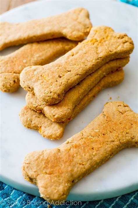 Homemade soft dog treats with peanut butter, carrot, oats, and whole
