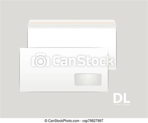 Standard White Paper Envelopes For An Office Document Or Letter