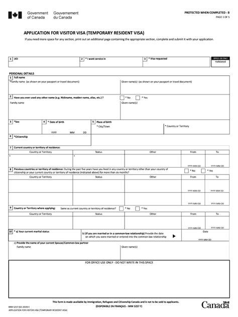 Imm5257 Fill Out And Sign Online Dochub