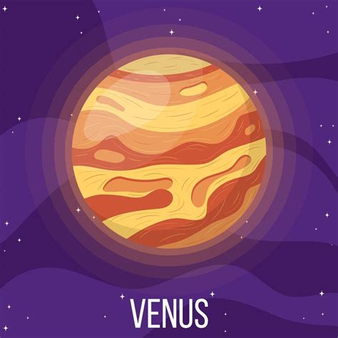 planeta venus no espaço universo colorido com venus ilustração