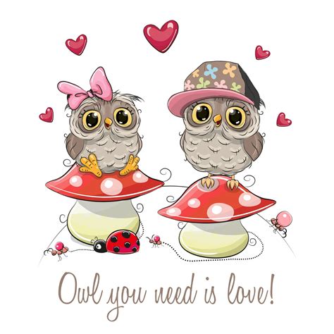 owls couple hearts free image on pixabay