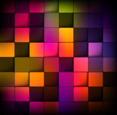 Abstract Background With Colorful Squares Free Vector Graphics All