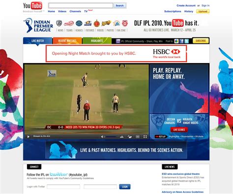 Watch Ipl Matches Live On Youtube