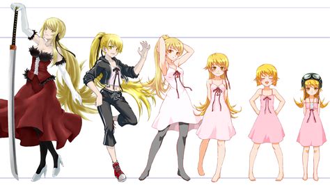 Anime Anime Girls Oshino Shinobu Long Hair Blonde Monogatari