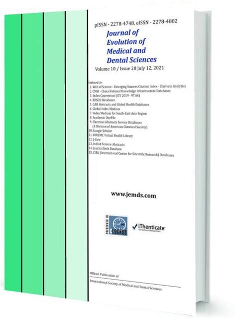 Journal Of Evolution Of Medical And Dental Sciences