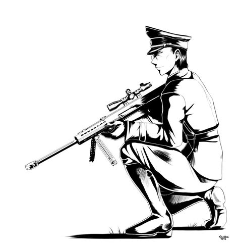 Military Sniper Coloring Pages