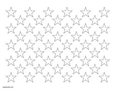 American Flag Stars Template Printable