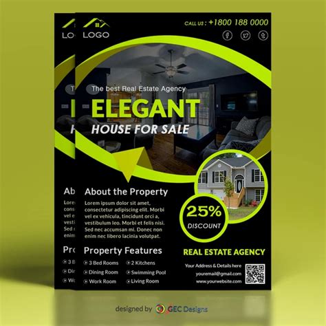 Professional Real Estate Agency Flyer Template Gec Designs