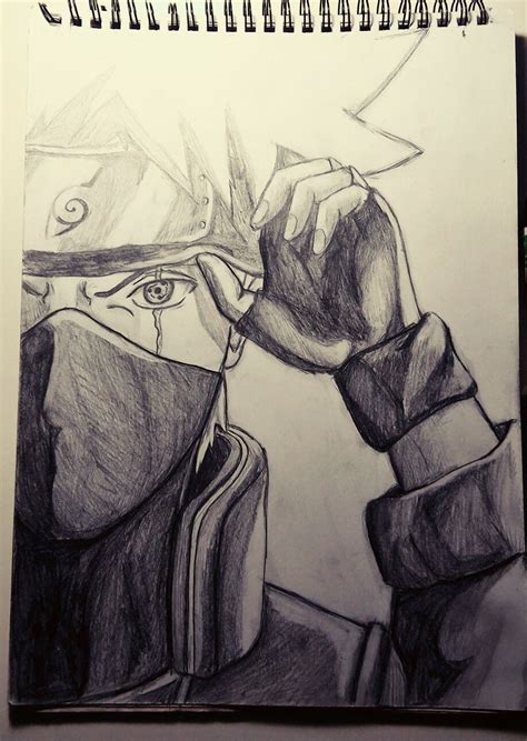 Kakashi Sharingan Pencil Drawing Kakashi Drawing Naruto Sketch