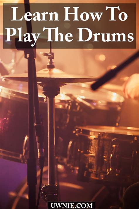 A Drum Set With The Words Learn How To Play The Drums