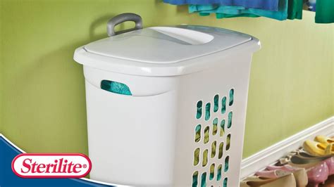 Top quality service · easy returns · easy returns · buy online only! Sterilite Ultra™ Wheeled Laundry Hamper - YouTube