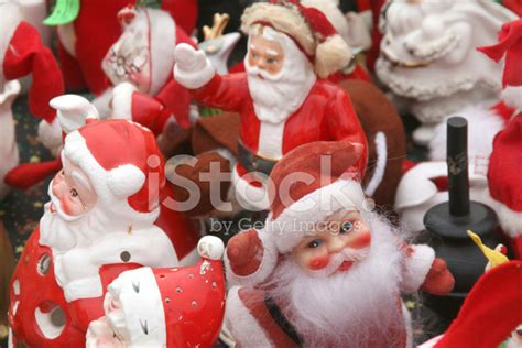Many Santas Stock Photo Royalty Free Freeimages