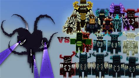 Witherstorm Vs Warden Plus Halloween Update All Wardens Mob Battle