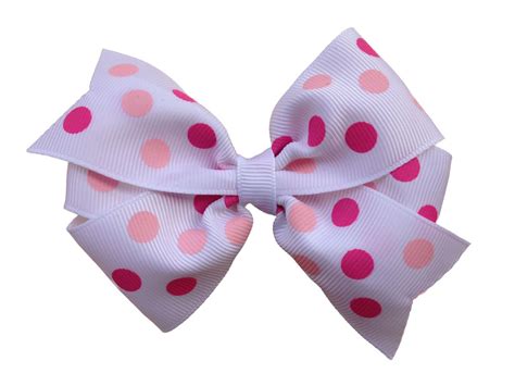 Pink Polka Dot Hair Bow Hair Bows Bows For Girls Baby Etsy Polka