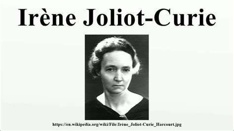 Tribute To Irène Joliot Curie A French Chemist Physicist 1935 Nobel