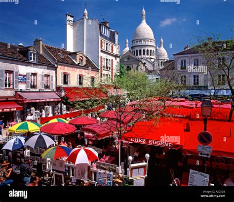 Sacre Coeur Place Du Tetre Montmartre Paris France Stock Photo Alamy