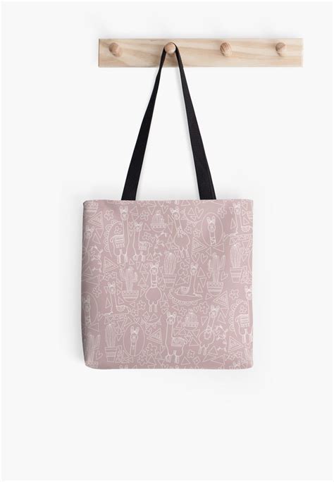 Llama Blush Pink Tote Bag By Jande Summer Pink Tote Bags Printed